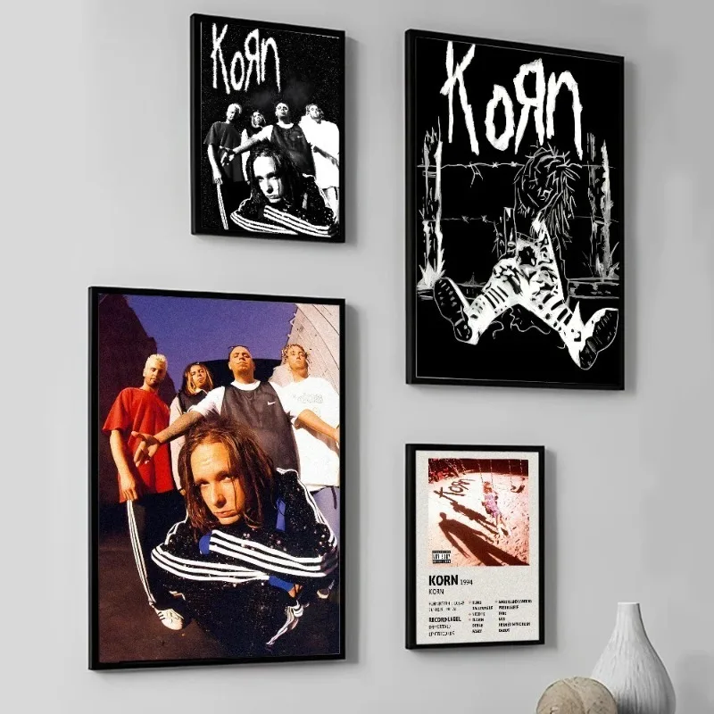 المعادن روك باند K-Korn ملصق جدار ديكور فني ديكور المنزل غرفة المعيشة مطعم المطبخ الفن