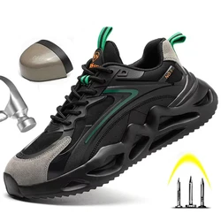 Safety Shoes Sports Comfortable Anti-smashing Steel Toe Work Shoes Puncture Resistant Sturdy Insulation 6KV Protective Boots 45