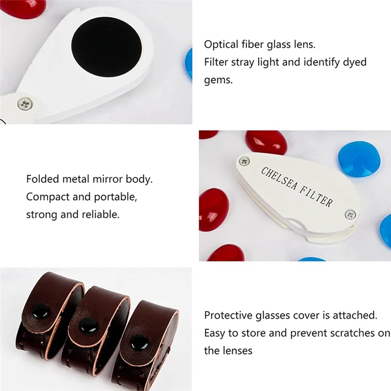 35X مجوهرات Loupes المكبر طوي جيب نظارات مجوهرات تشيلسي تصفية Filterjewelers Loupes Jadelite تصفية #3