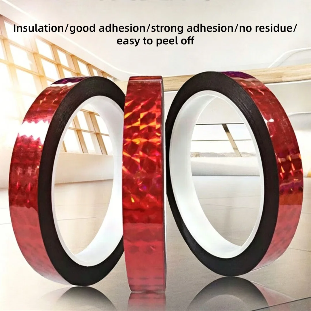 Colorful Laser Tape, Colorful Reflective Gift Decoration Tape, Gift Box Packaging, DIY Self-Adhesive Decorative Handmade Tape