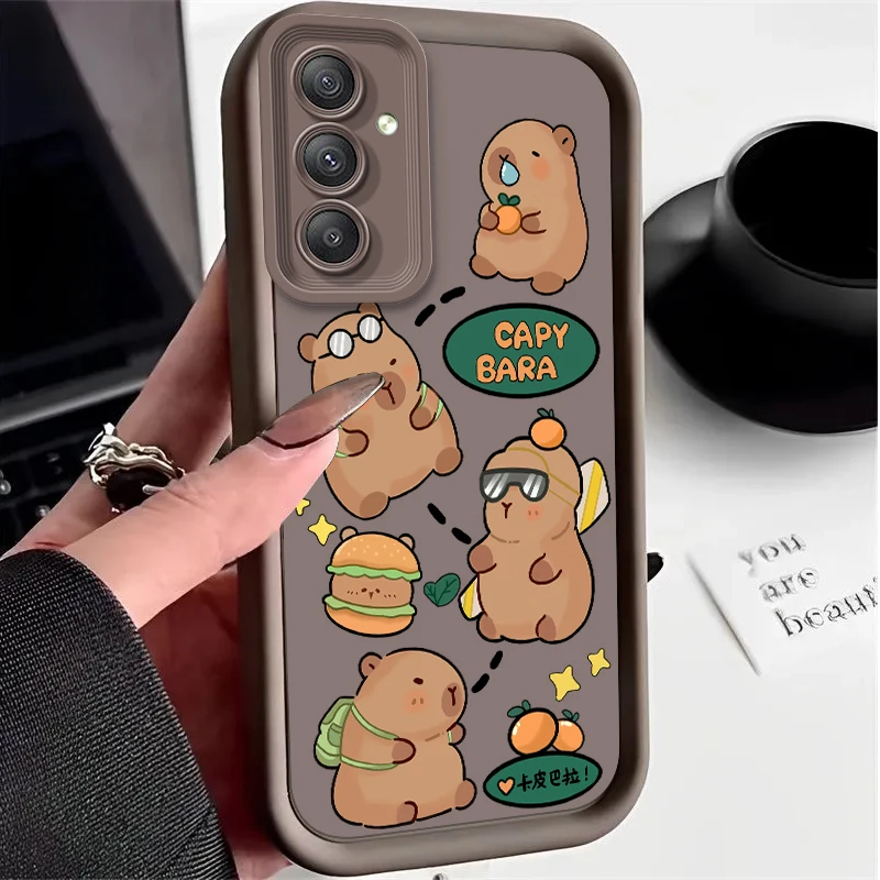 Capybara Case for Samsung Galaxy S24 S23 S22 S21 Ultra Plus S20 FE A55 A54 A53 A52 A52S A51 A50 A50S A35 A34 Soft Silicone Cover