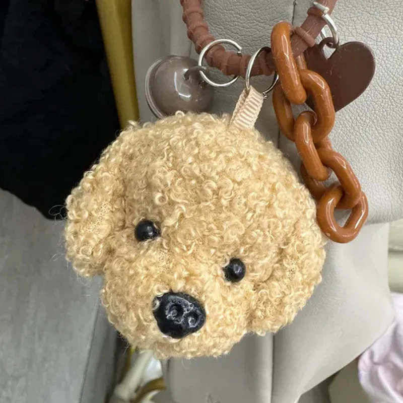 Kawaii Teddy Dog peluche Pet Lovers portachiavi fai da te ciondolo di alta qualità coppie abbinate portachiavi Charms portachiavi per auto