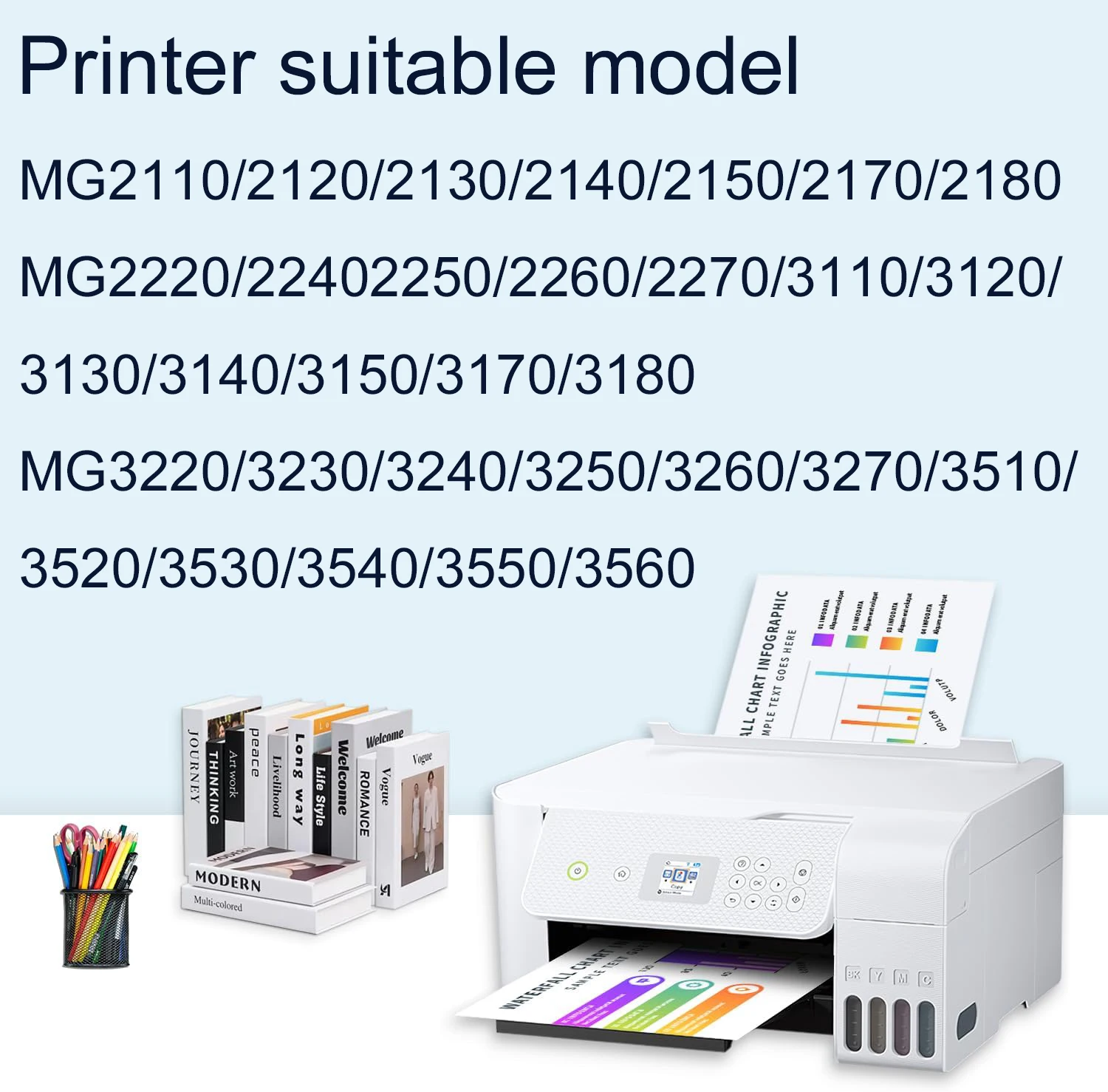Vilaxh PG240 CL241 For Canon Pixma MG3522 MG3122 MG3620 MG3520 MG4220 PG-240 CL-241 240XL 241XL Smart Cartridge Refill Kit