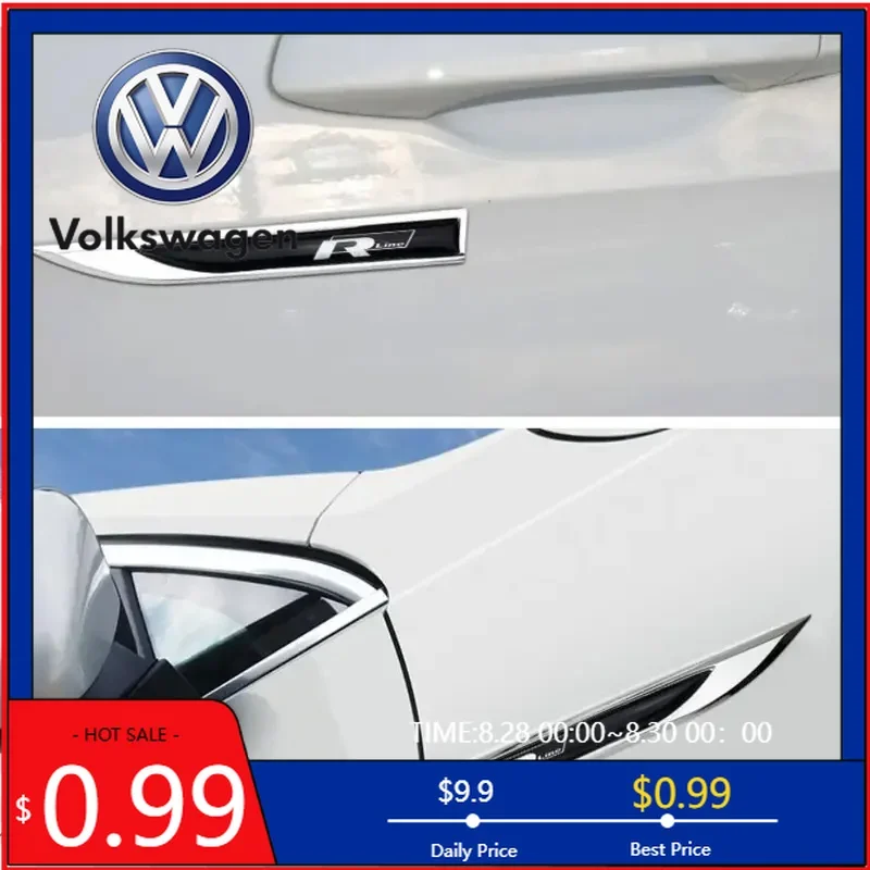 

VW 2026 Hot For Volkswagen VW Polo Golf 6 Passat B6 T5 TSI R 3D Metal Epoxy Logo Badge Car Sticker Auto Accessories Fender Emble