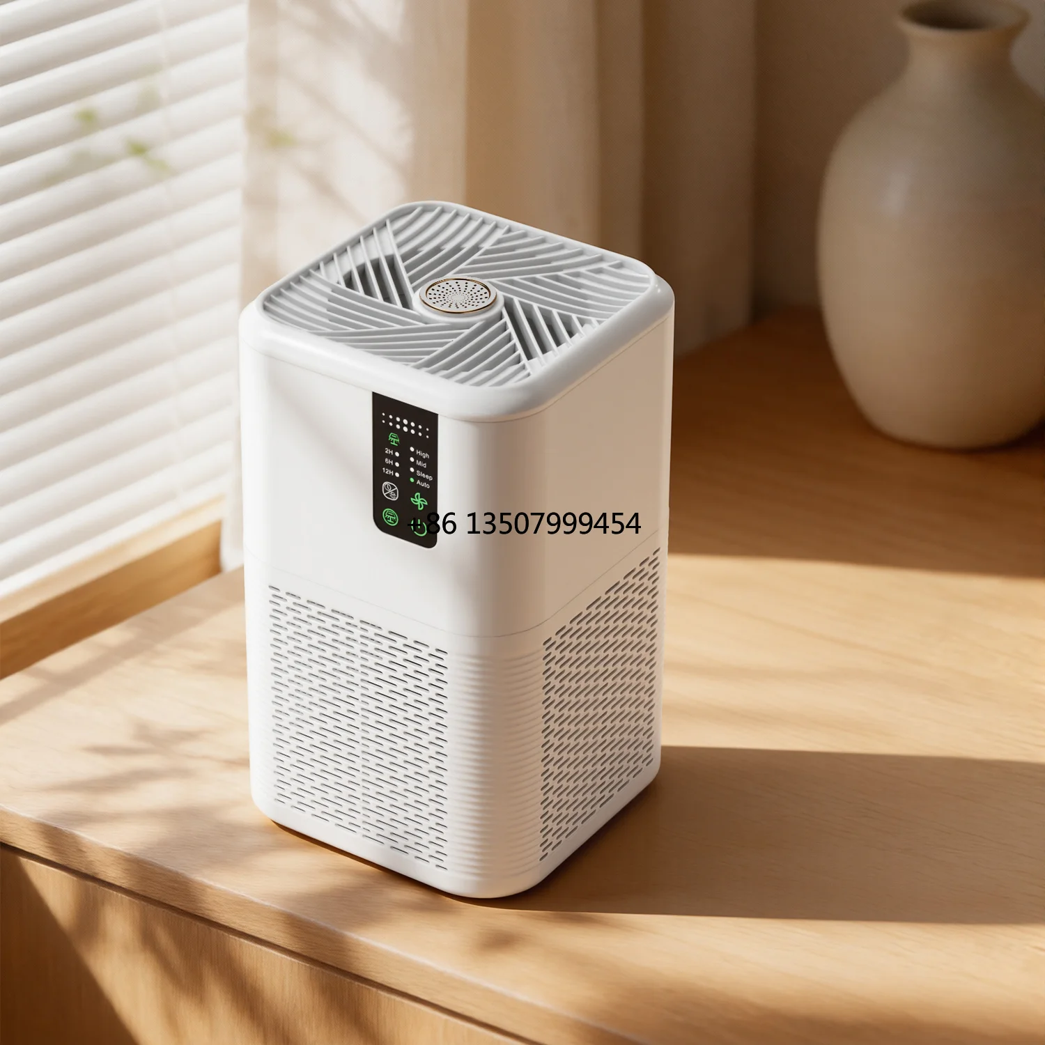 

Electric Plastic Air Purifier Negative Ion HEPA Filter Activated Carbon Smart Sensors Sleep Mode Quiet Operation Aromatherapy