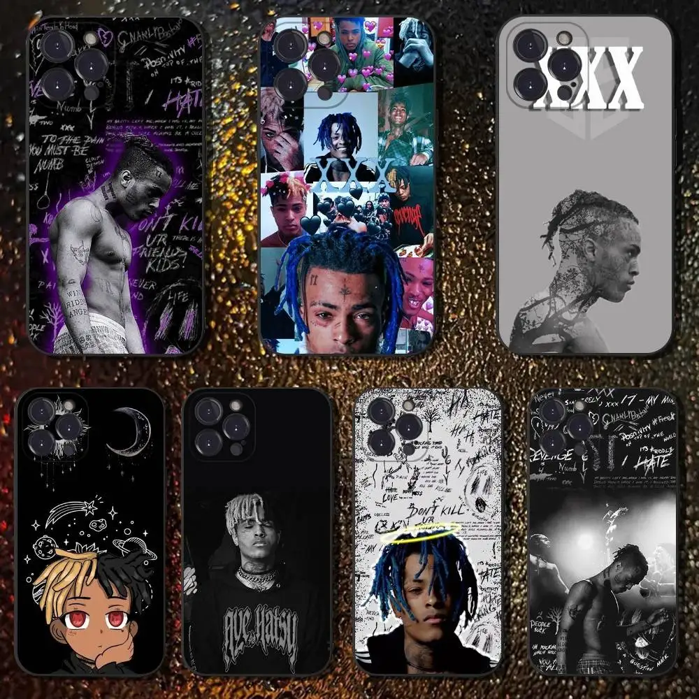 

Rapper X-XXXTentacions Phone Case For iPhone 16,15,14,13,12,11 Plus,Pro Max,XS,X,XR,SE,Mini,8,7,Soft Silicone Black Cover