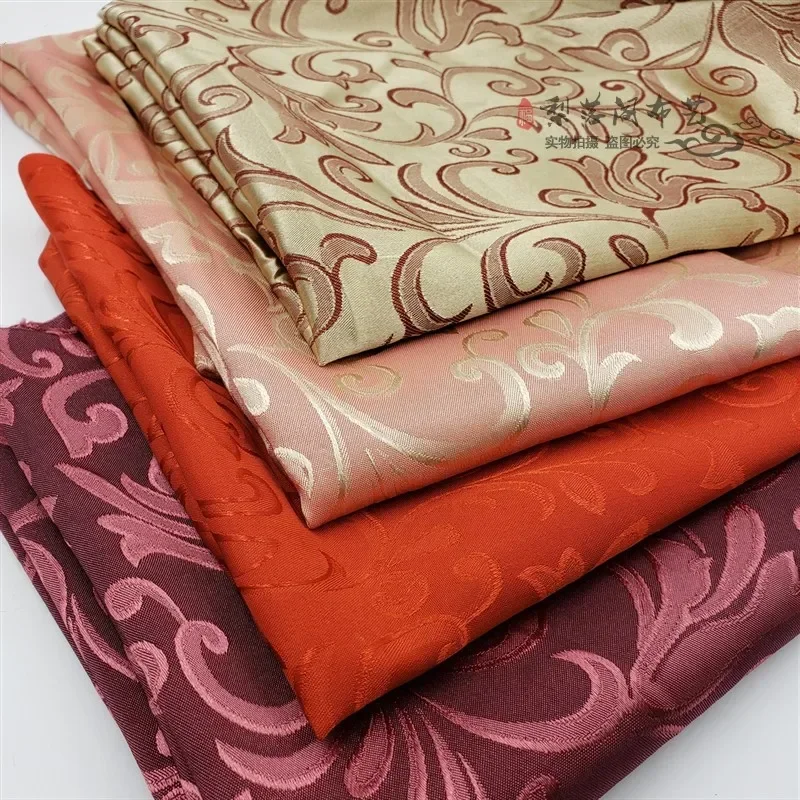 

Жаккардовая ткань по метрам для платьев Hanfu Cheongsam, мягкая драпировка с цветами, шелковистая непрозрачная ткань «сделай сам», модная летняя гладкая ткань