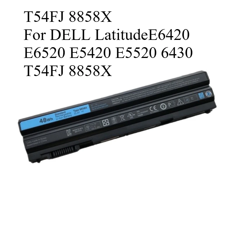 

High-Quality battery T54FJ 8858X for DELL LatitudeE6420 E6520 E5420 E5520 6430 T54FJ 8858X laptop battery