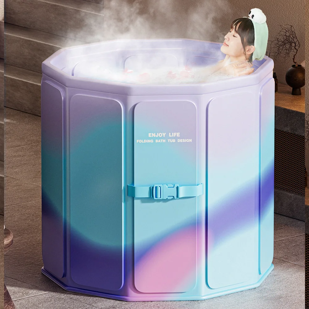 New Model Unisex Portable Cold Plunge Bath Folding Thick Bathtub Spa Bathtub Recovery Pod - Ice Bath Freestanding Home Ice Tub