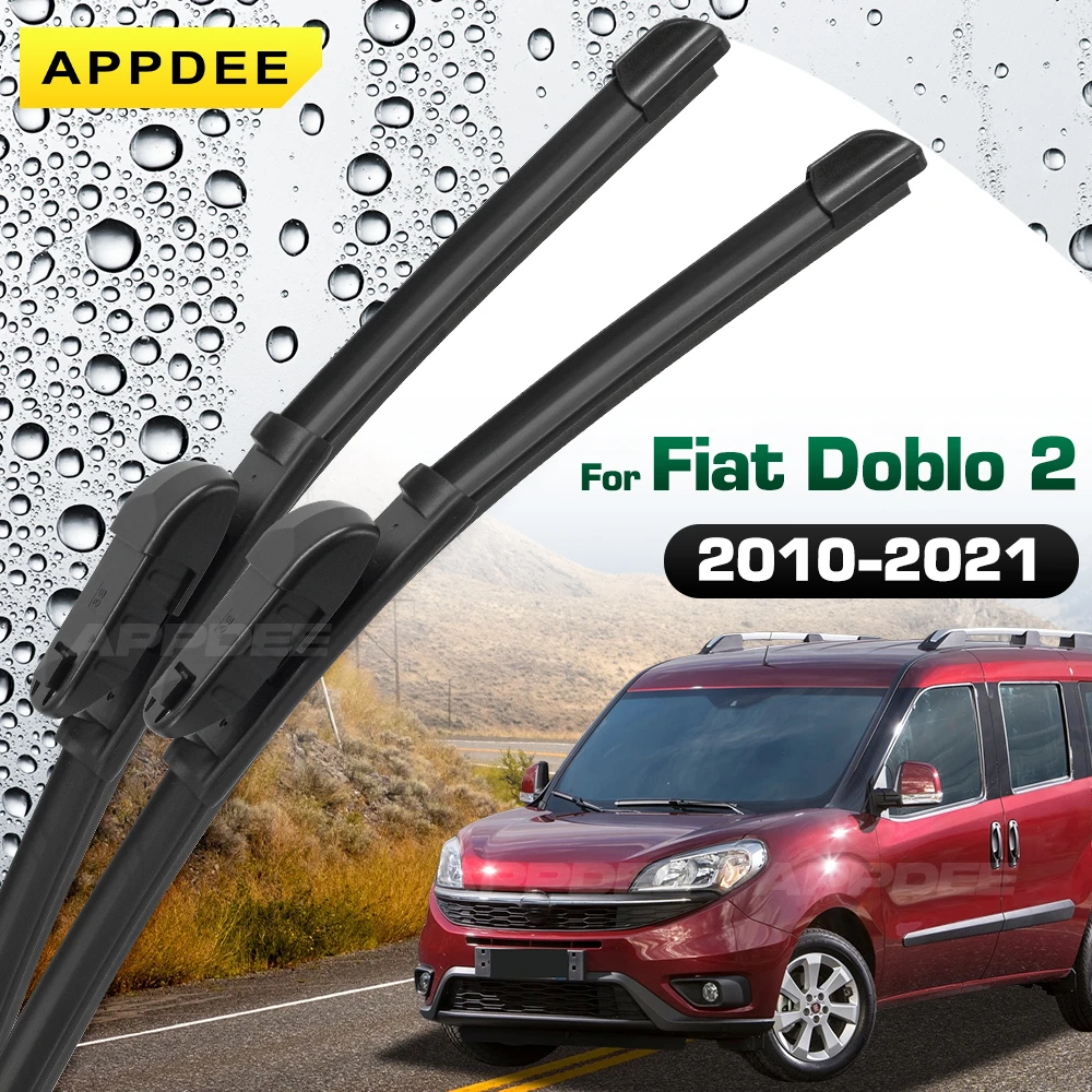 

APPDEE For Fiat Doblo 2 Cargo 263 2010-2021 Silicone & Rubber Wiper Front Wiper Blades Windshield Windscreen Window Brushes
