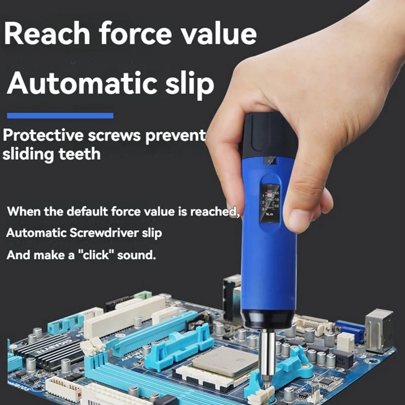 2025 New Digital Display Preset Adjustable Torque Screwdriver With 1/4In Drive 4Bits Included With Box Screw Torque Set