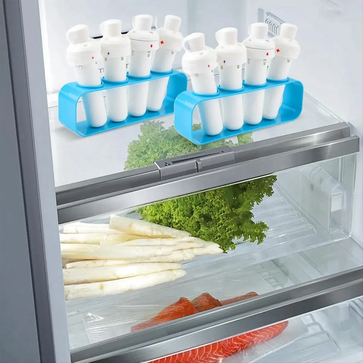 2 Pack 4-Slot Storage Organizer Stand Bottle Holder for , Kitchen Desktop Tray for Water Bottle Refills