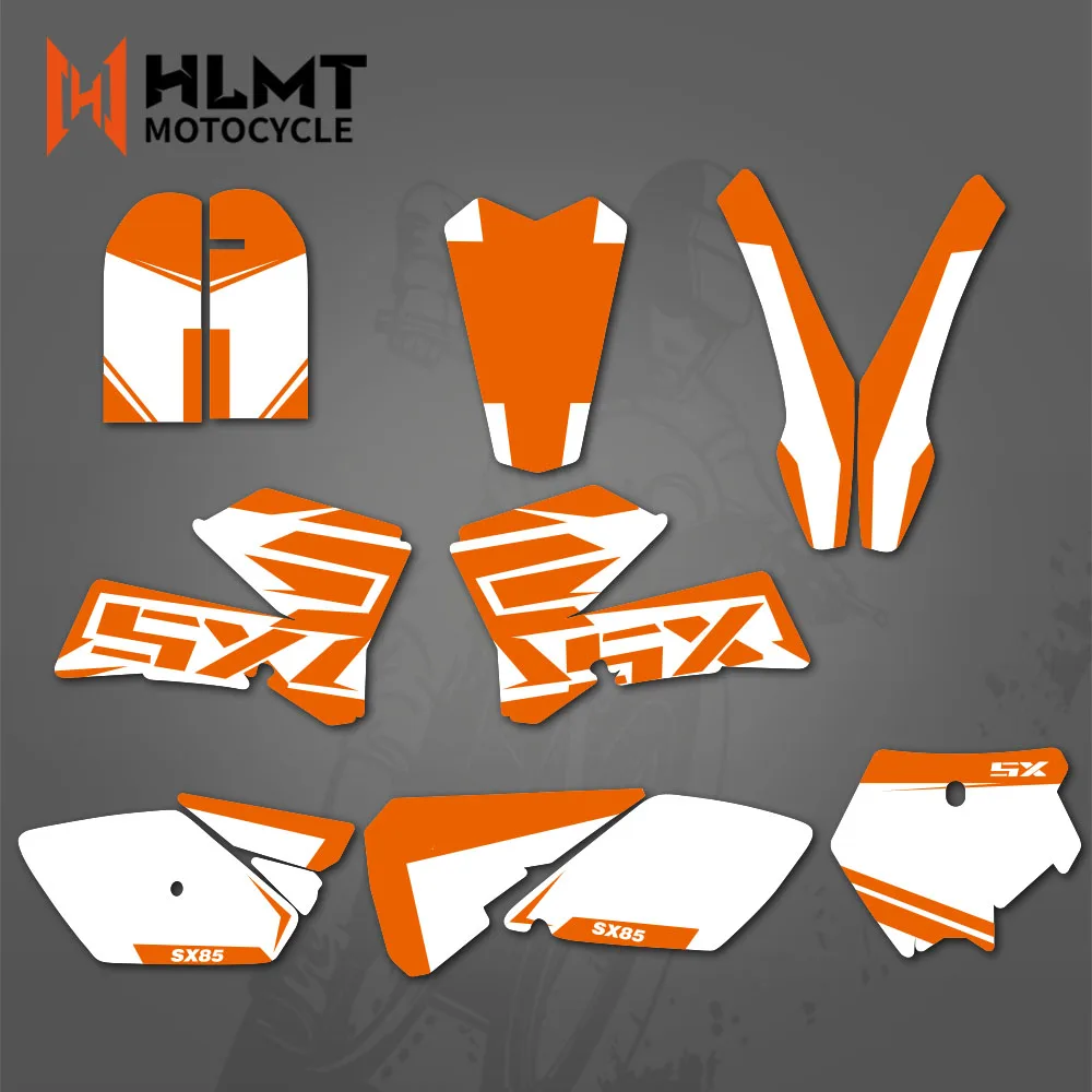 HLMT New TEAM GRAPHICS & BACKGROUNDS DECAL STICKER Set For KTM SX 85 SX85 85SX 2006 -2012 2007 2008 2009 2010 2011 Personality