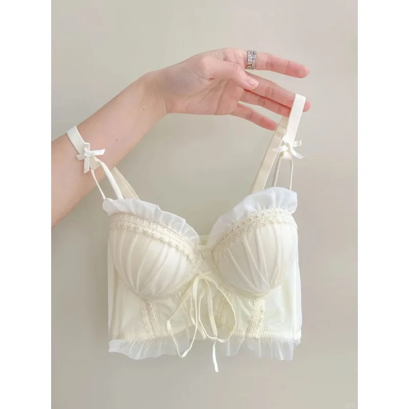 Nuevo sujetador de encaje dulce de estilo japonés, Push Up, cómodo, transpirable, Pure Desire Intimates para citas diarias, para mujeres 32-38ABCD