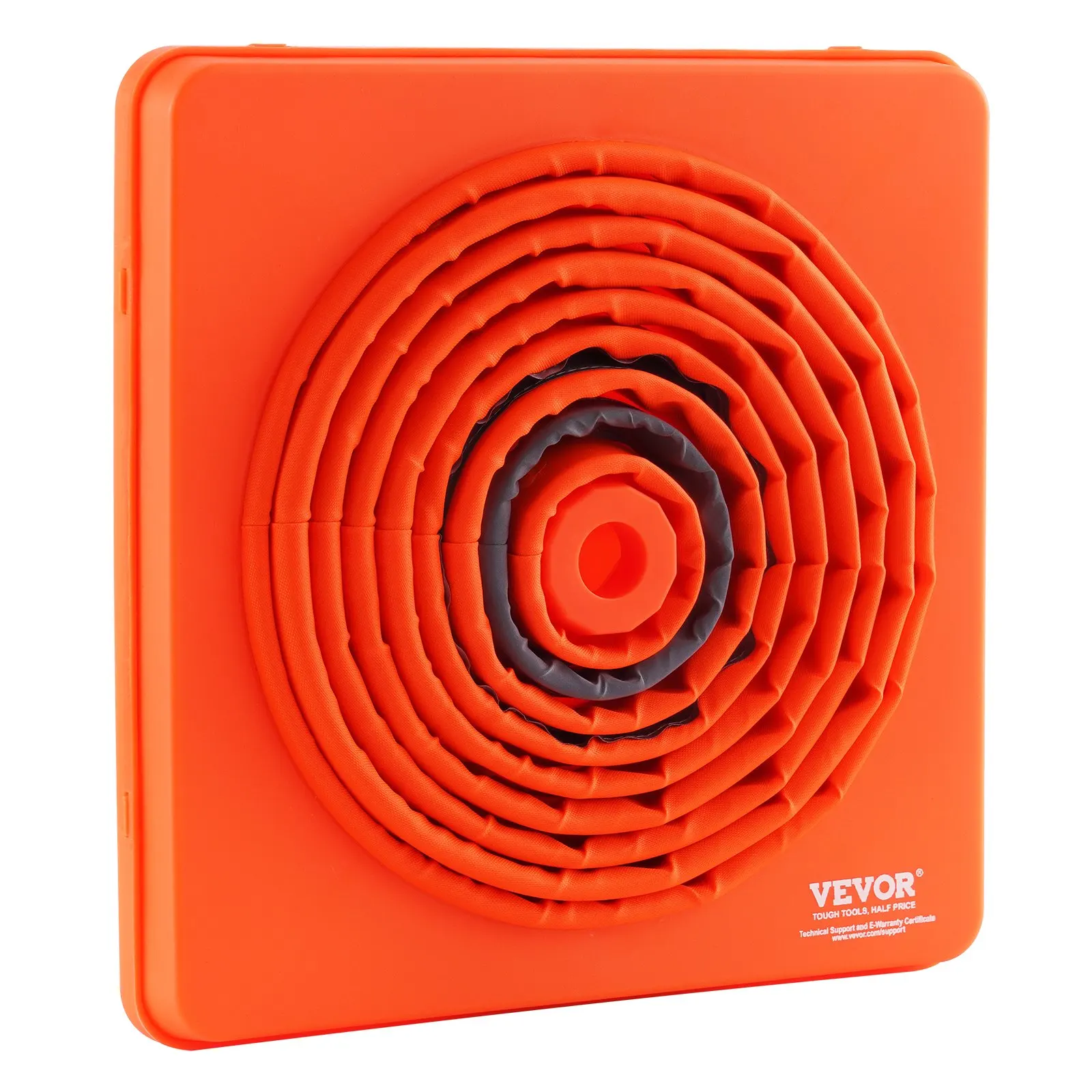 Coni di sicurezza, confezione da 4 coni stradali pieghevoli da 28 pollici, coni da costruzione con collari riflettenti, base larga e una custodia