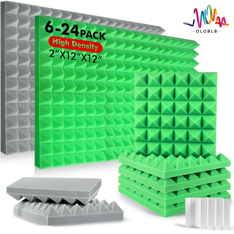 

Noise Sound-Absorbing Foams, Acoustic Studio, Soundproofing Foam, Wedge Tiles, Decorative Sealing Strip, 6 Pcs, 12 Pcs, 24 Pcs