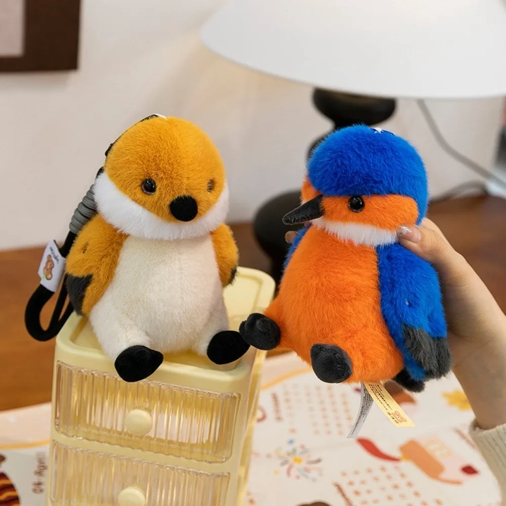 

Cute Animal Bird Plush Keychain Realistic Sparrow Bird Doll Pendant Simulation Colorful Furry Birds Keyrings Boys and Girls