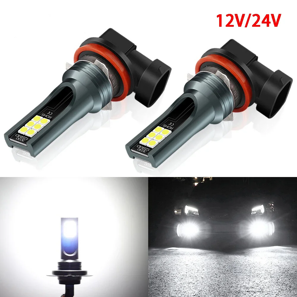 

2 Pcs H8 H11 LED Bulb 9006 HB4 H1 H3 Led Lamp Super Bright Car Fog Lights Day Driving Running Light 12V/24V