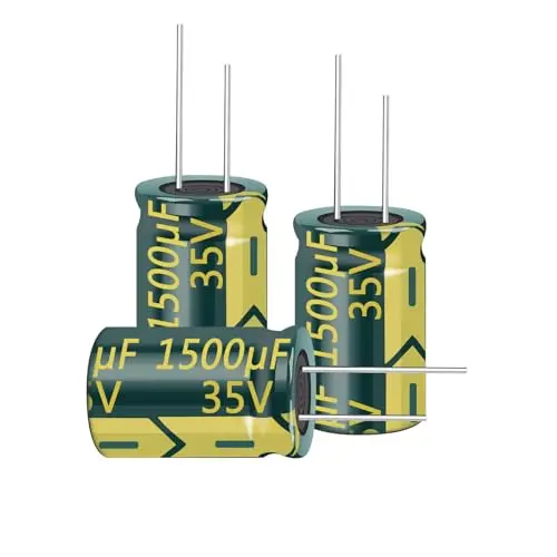 20Pcs 35V 1500UF Capacitor 13x20MM(0.51x0.79in) High Frequency Aluminum Electrolytic Capacitors for TV, LCD Monitor, Game