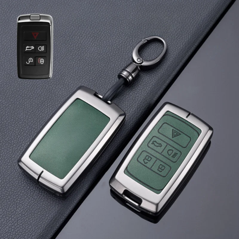 Capa de couro para chave de carro em liga A + para Land Rover Range Rover Velar para Jaguar