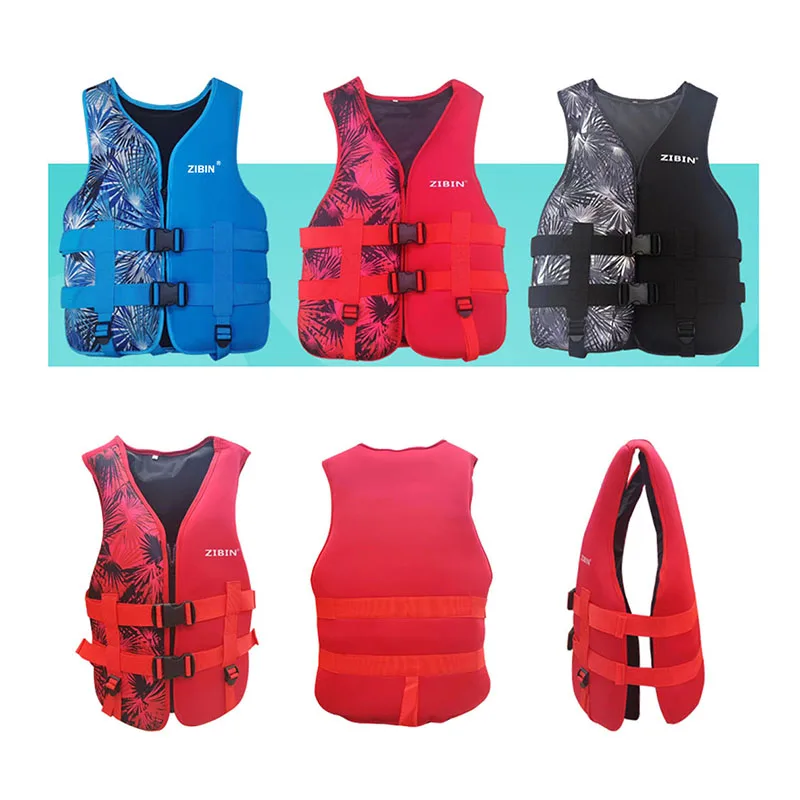 Giubbotto di salvataggio in neoprene per bambini adulti Nuova giacca di galleggiamento per sport acquatici Giubbotto di salvataggio Nuoto Canottaggio Sci Gilet di guida Alla deriva