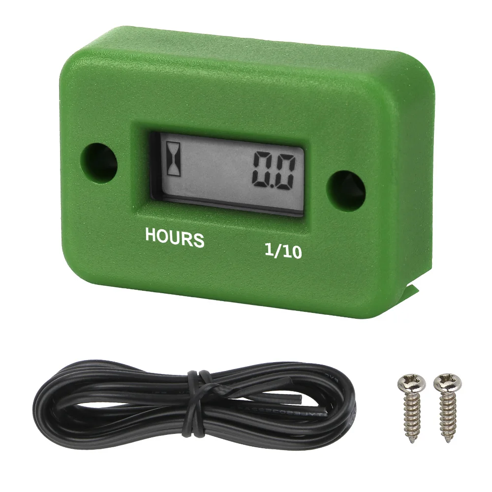 For Motorcycle ATV Gasoline Marine Snowmobile Digital Hour Meter Waterproof LCD Display Engine Gauge Hour Meter