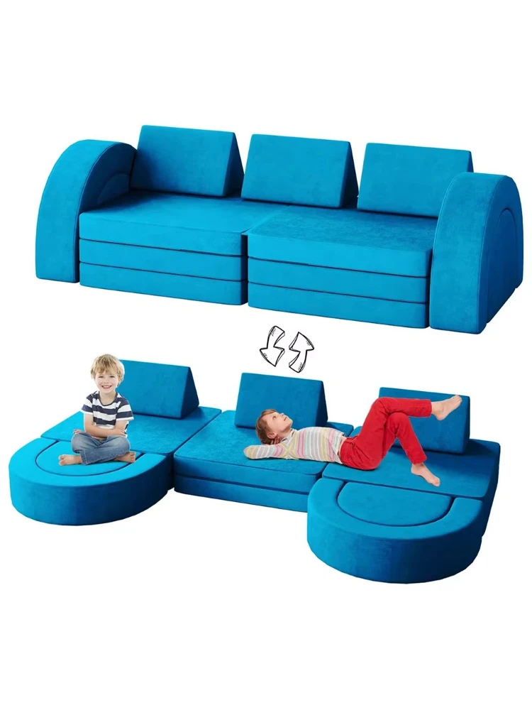 Multifunctional puzzle building block climbing combination segmented sofa set bedroom furniture sofa