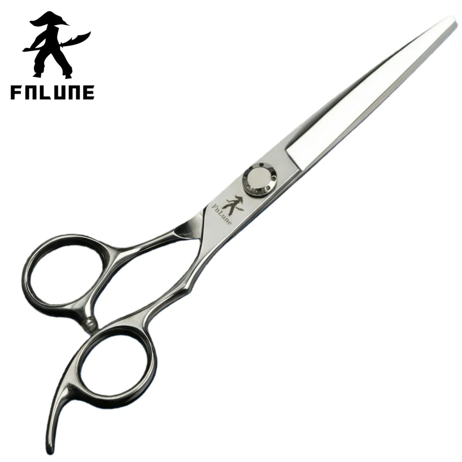 Tesoura de Cabeleireiro Profissional FnLune de 6 Polegadas em Aço Inoxidável para Corte de Cabelo em Salão
