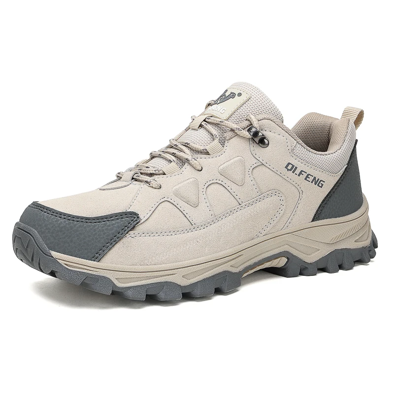 Hiking Shoes Winter Retro Leather Outdoor Off-Road Black Antiskid Trail Running Footwear Mens Low Top Spring Mountain Sneakers