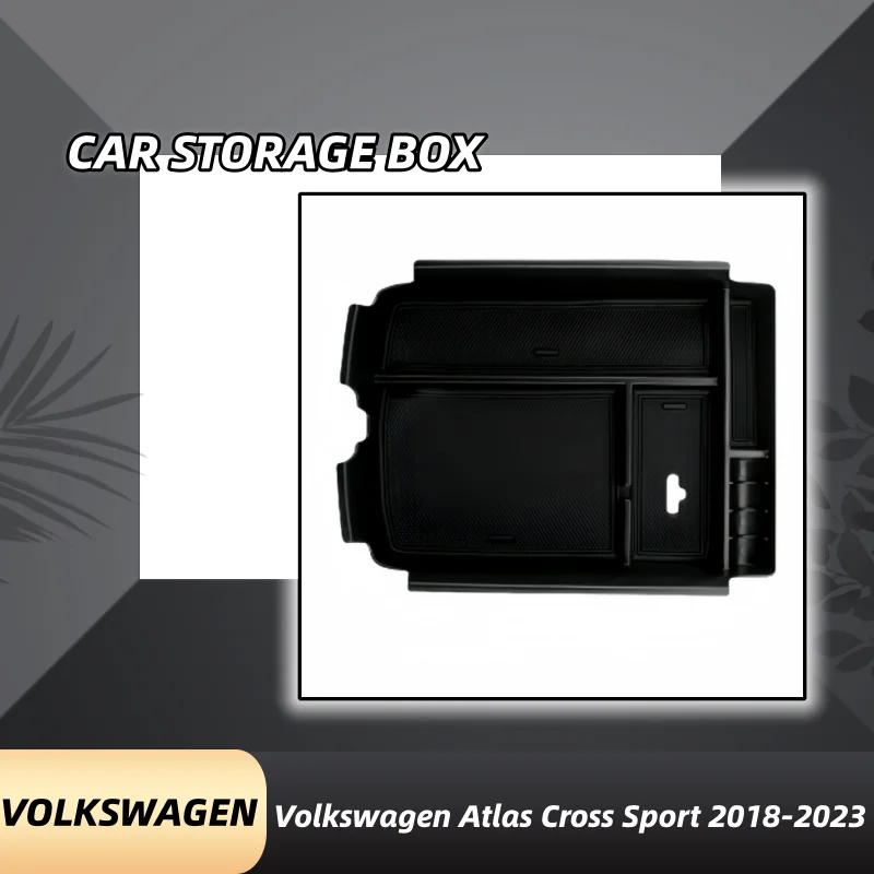 

For VW Atlas/Teramont 2018-2023 Car Armrest Storage Box Center Console Organizer Tray Central Tidying Interior Accessories