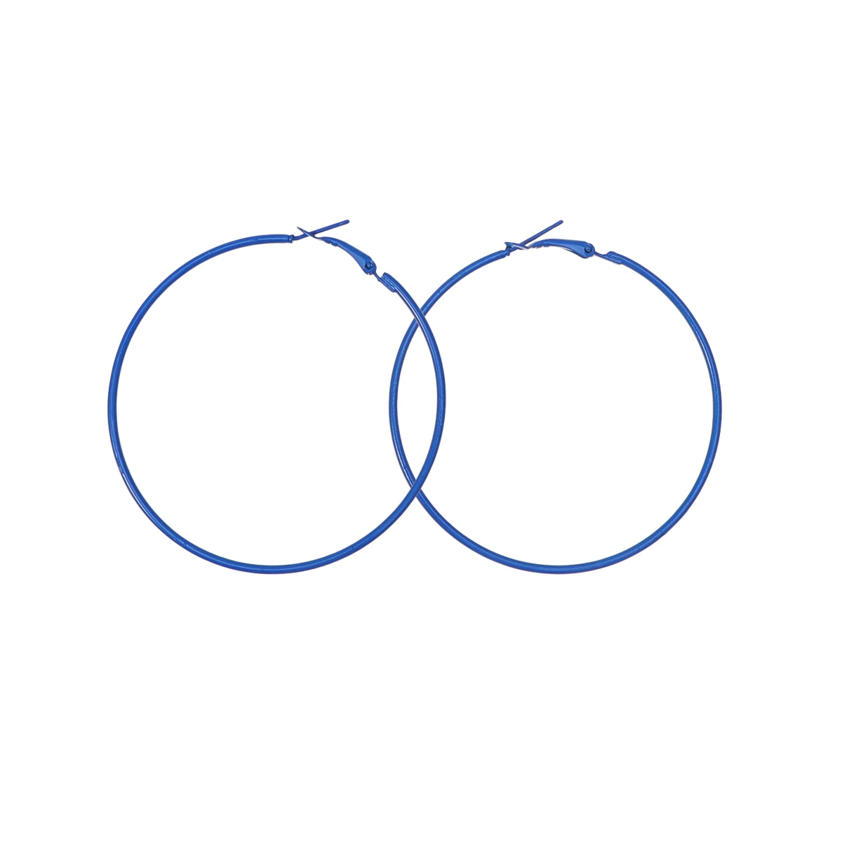 

Vintage Blue Circle Earrings Metal Alloy Jewelry Decor Durable Lightweight Creative Fashion Design Unique Charm Women Gift Ear