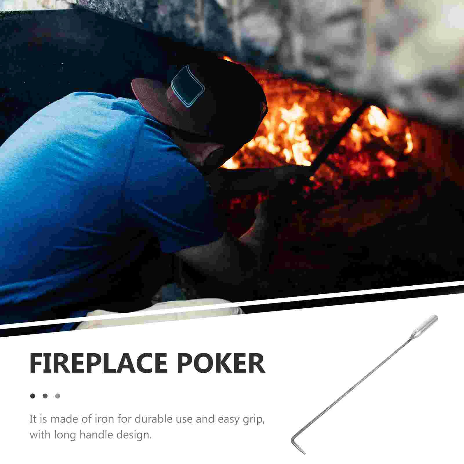 Kohlehaken Kamin Pit Tool Metall Poker Multifunktionszange für Eisenzubehör draußen