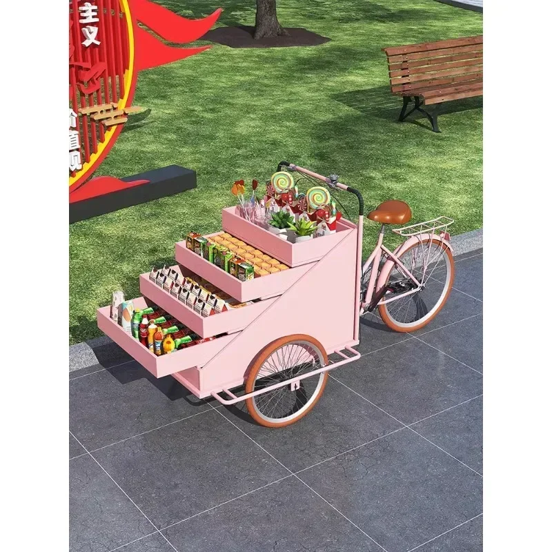 cross-border  popular items Three-Wheel Stall Dining Car Mobile Snack Car Float