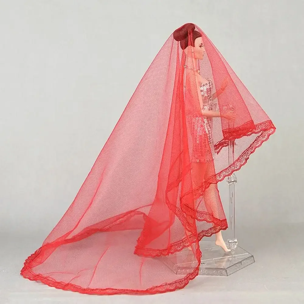 White Round Doll Wedding Veil for 1/12 Scale
