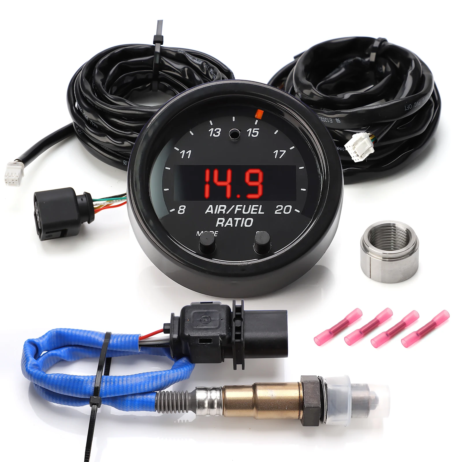 

30-0300 X-Series Wideband O2 Sensor Kit UEGO AFR LSU 4.9 Car Oxygen Sensor Controller Air Fuel Ratio Gauge 0258017025 30-4110