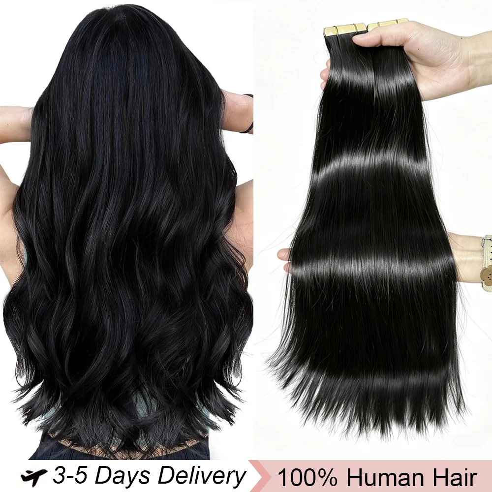 21pcs/pack Tape in Hair Extensions 100% Human Hair 20