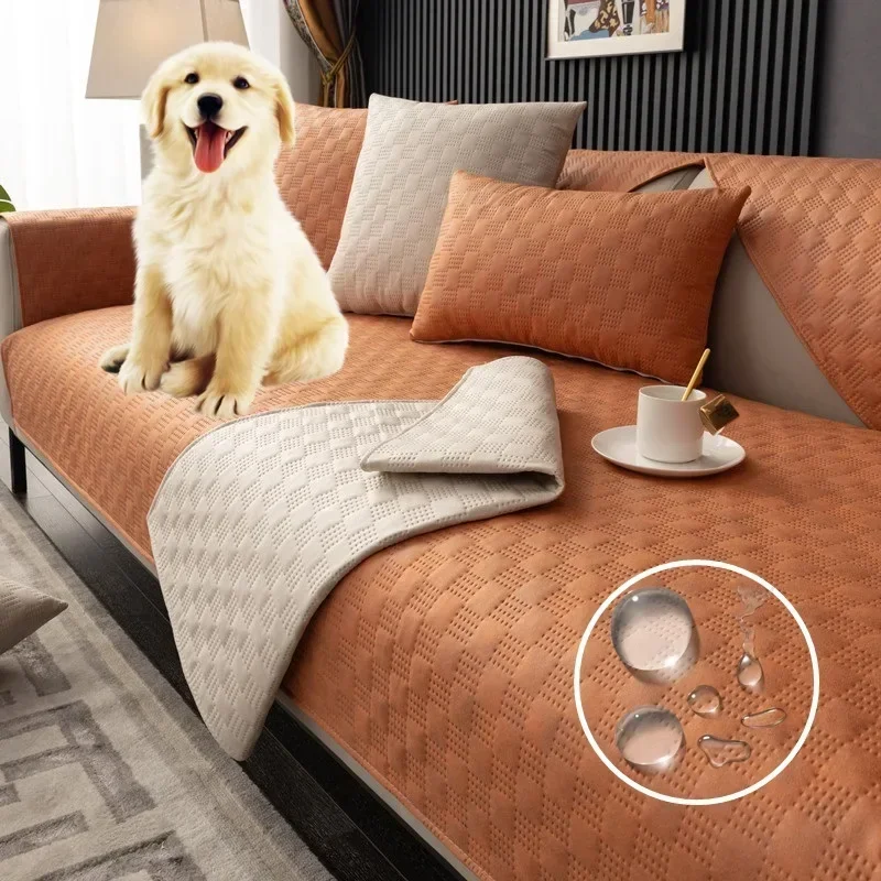 2026 Water Repellent Cool Summer Sofa Cover Luxury Non-Slip Sofas Towel for Living Room Anti Cat Scratch Pet Dog Kid Mat