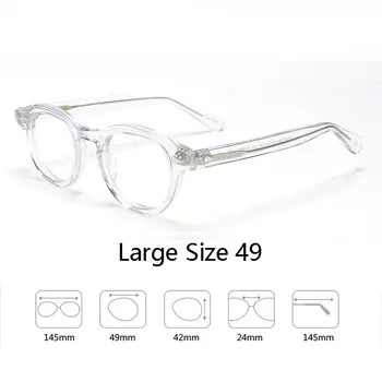Lunettes de vue pour homme, monture ronde vintage, verres transparents, style Johnny Depp. 8 best sales Montures transparentes pour hommes - №8