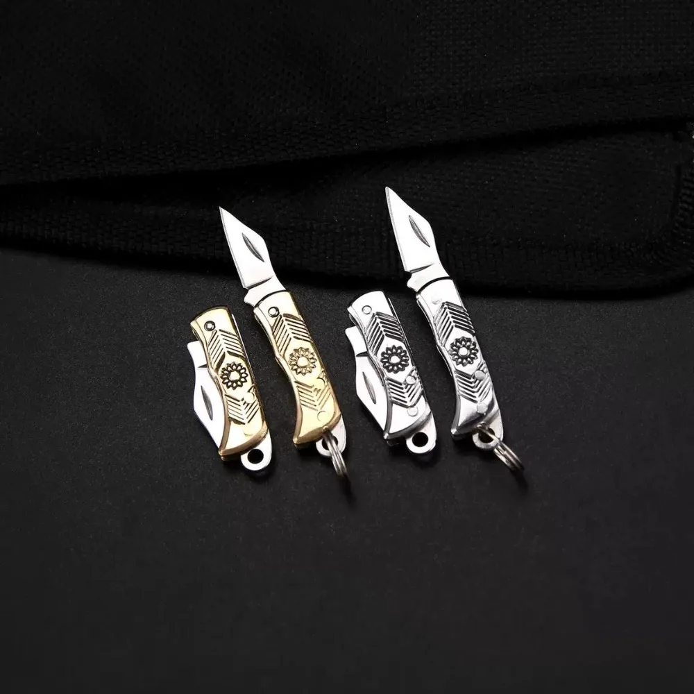 2026 NEW Portable Mini Folding Knife Keychain Small Pocket Hanging Knife for Outdoor Survival Camping EDC Tool