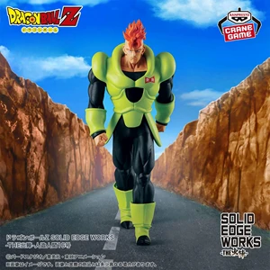 100%バンダイ公式本物のバンプレストドラゴンボールZアンドロイド16 17 18ソリッドエッジワークアニメフィギュアキャラクターモデル像のおもちゃ 10ベストセールスドラゴンボールAndroid 16 -9