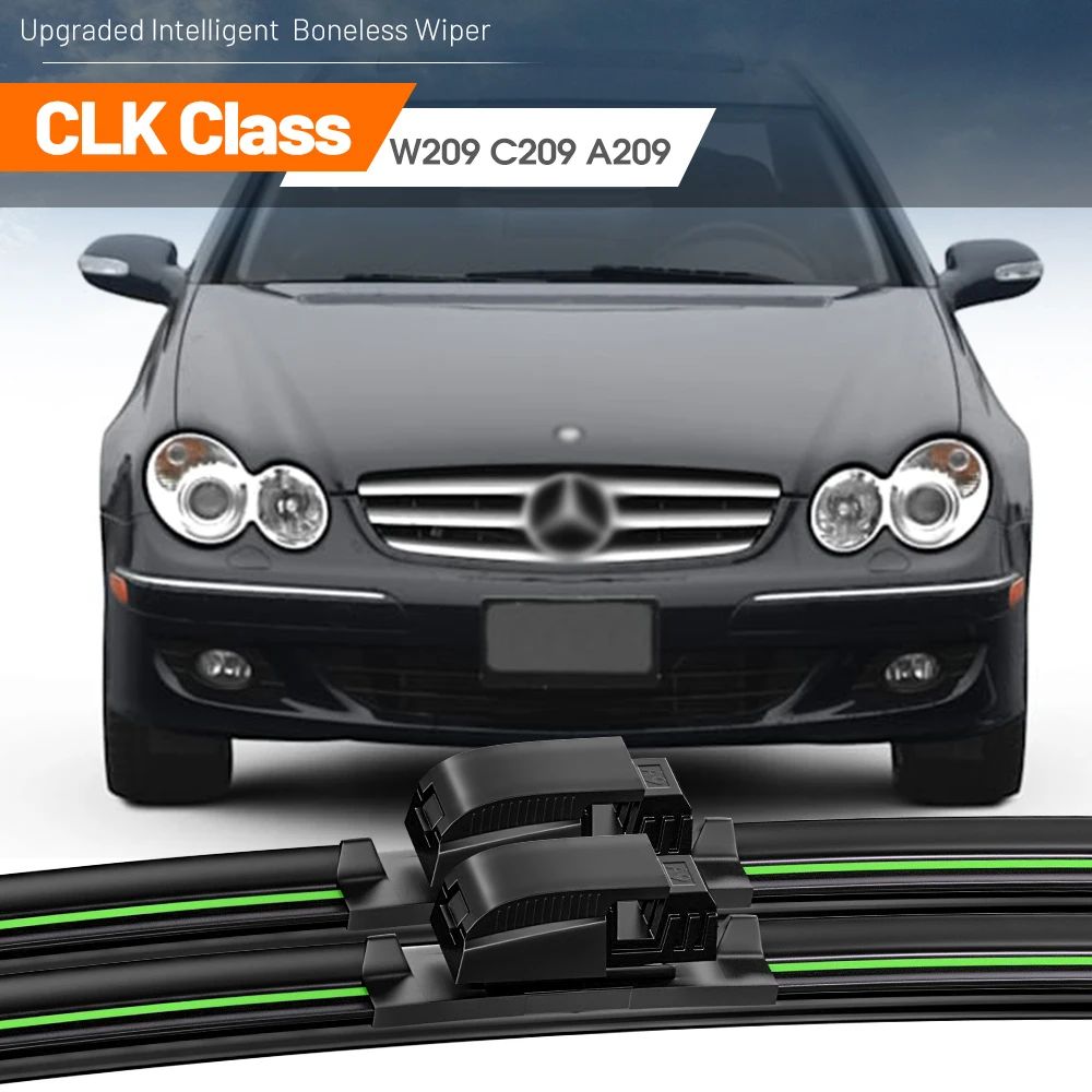 2pcs For Mercedes Benz CLK Class W209 C209 A209 2002-2009 Front Windshield Wiper Blades 2004 2008 Windscreen Window Accessories