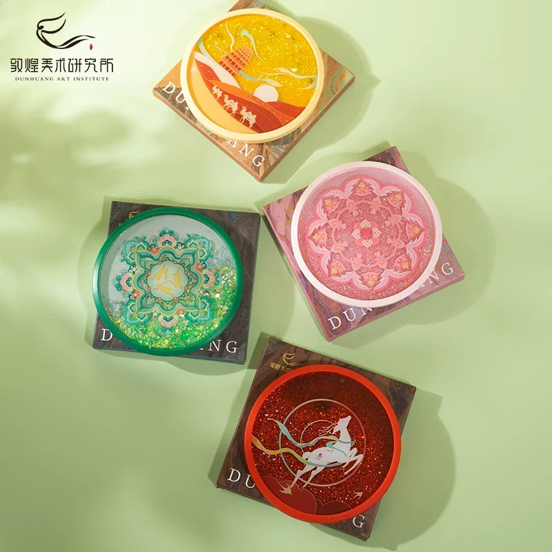 Dunhuang Sand-Drinking Coaster – Heat-Resistant Table Mat, Eastern Oriental Style Home Decor