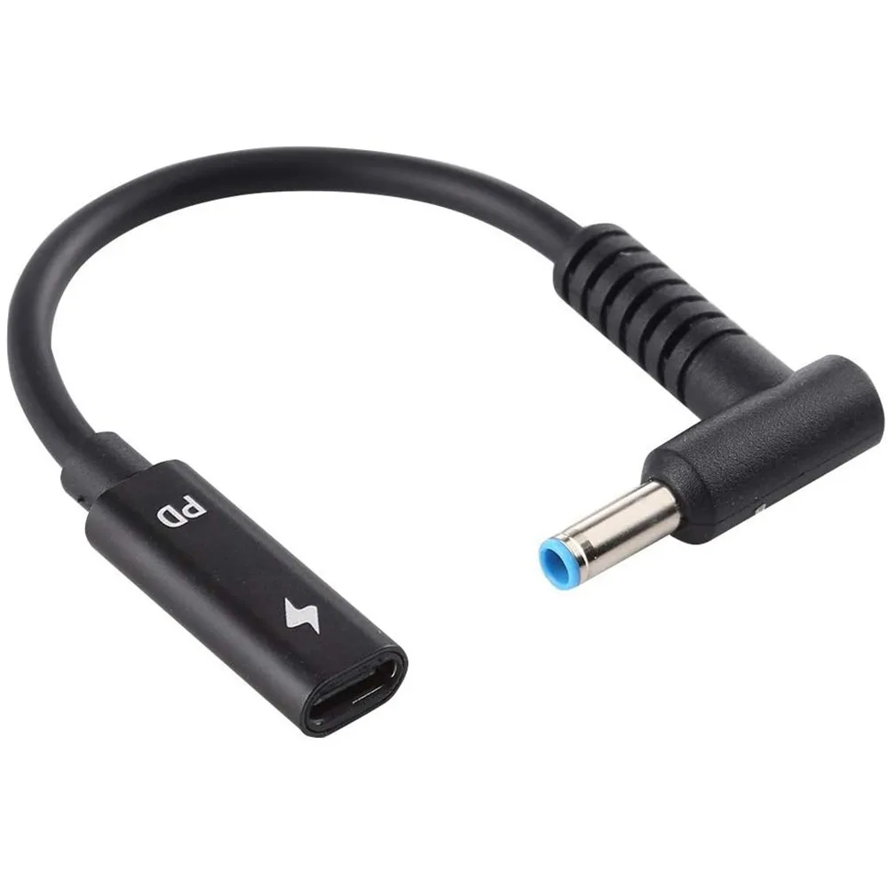 Power Adapter Cable,65W PD Type C to USB C 4.5mm x 0.6mm Interface Charging Cable Notebooks Power Connector for HP Notebooks Lap