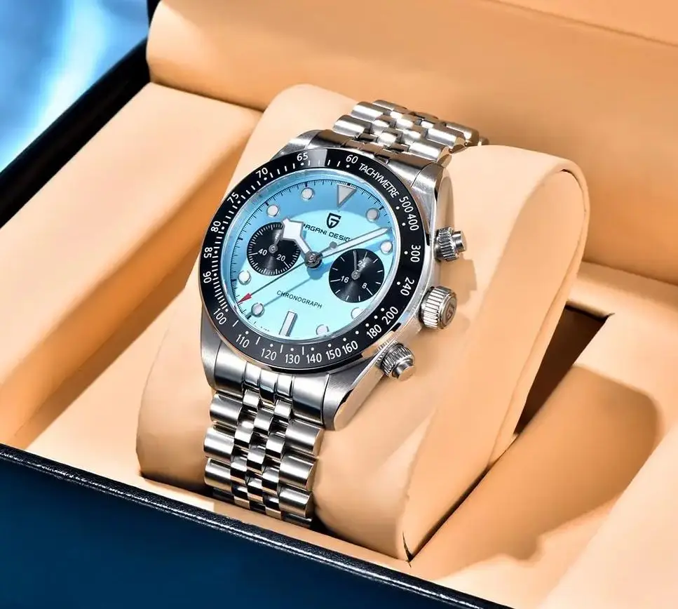 

2025PAGANI DESIGN PD-1718 мужские кварцевые часы из нержавеющей стали водостойкий хронограф наручные часы для мужчин японский TMI VK64