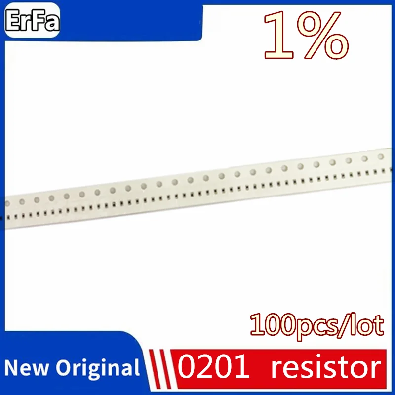 

100pcs 1% 0201 Resistors 1/16W chip resistor 0R~10M ohm 0R 1R 10R 100R 220R 330R 470R 1K 2K 10K 47K 100K 0 10 100 330 470 ohm