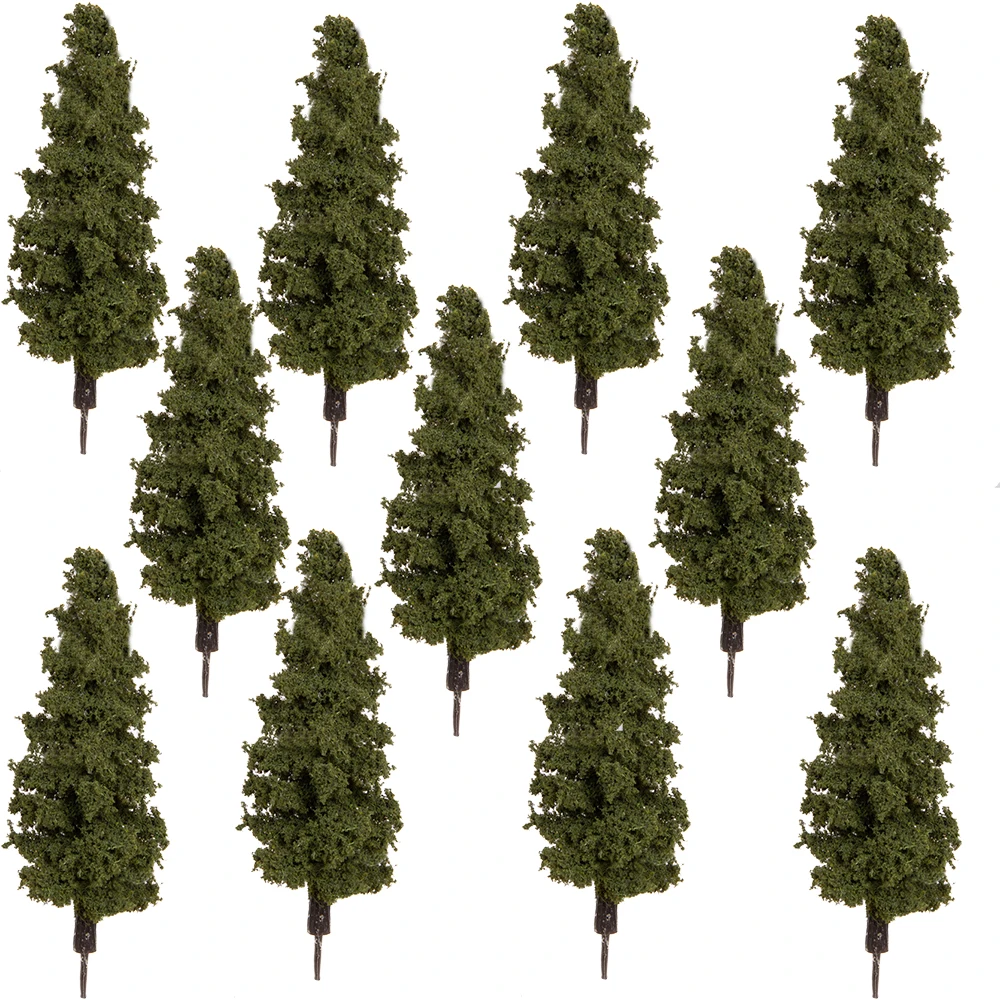 2pcs 1:87 Scale Model Pine Trees Cedar Landscape Miniature Train Railway Layout Scenery Dioramas Diy Christmas Day Decoration