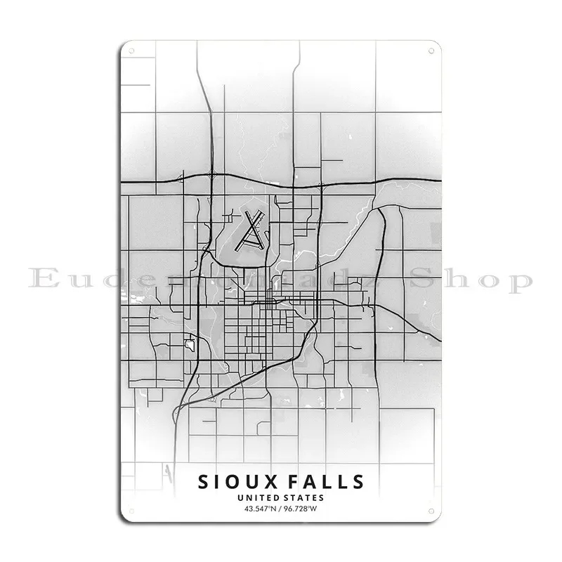 Sioux Falls South Dakota Metal Signs Living Room Kitchen Pub Garage Designs Tin Sign Poster