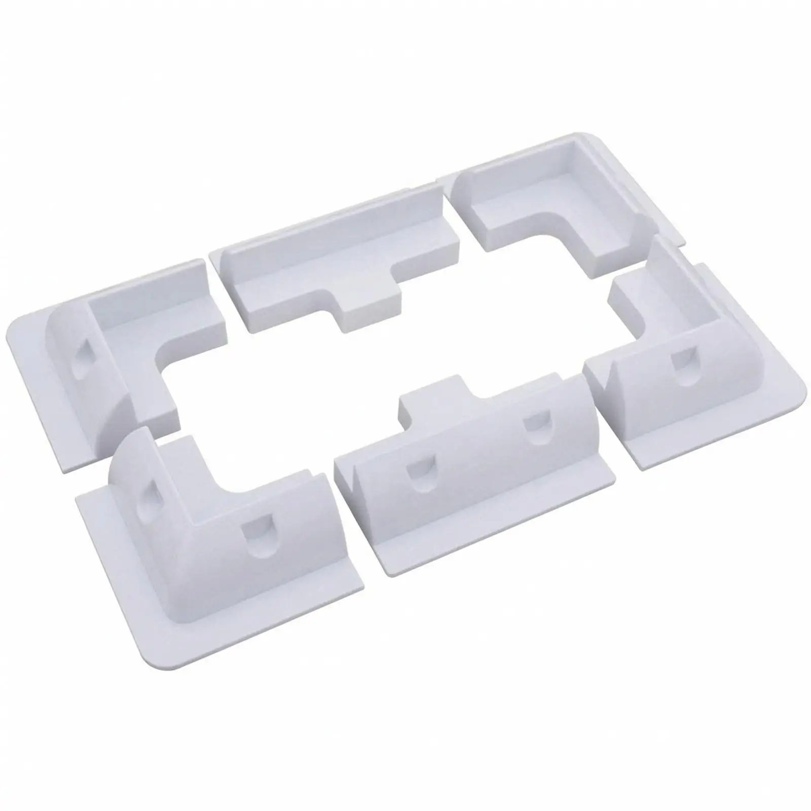 Solar Panel Boat Bracket Mount Kit 6 Pack ABS Plastic Flat Roof Adhesive Support for RV