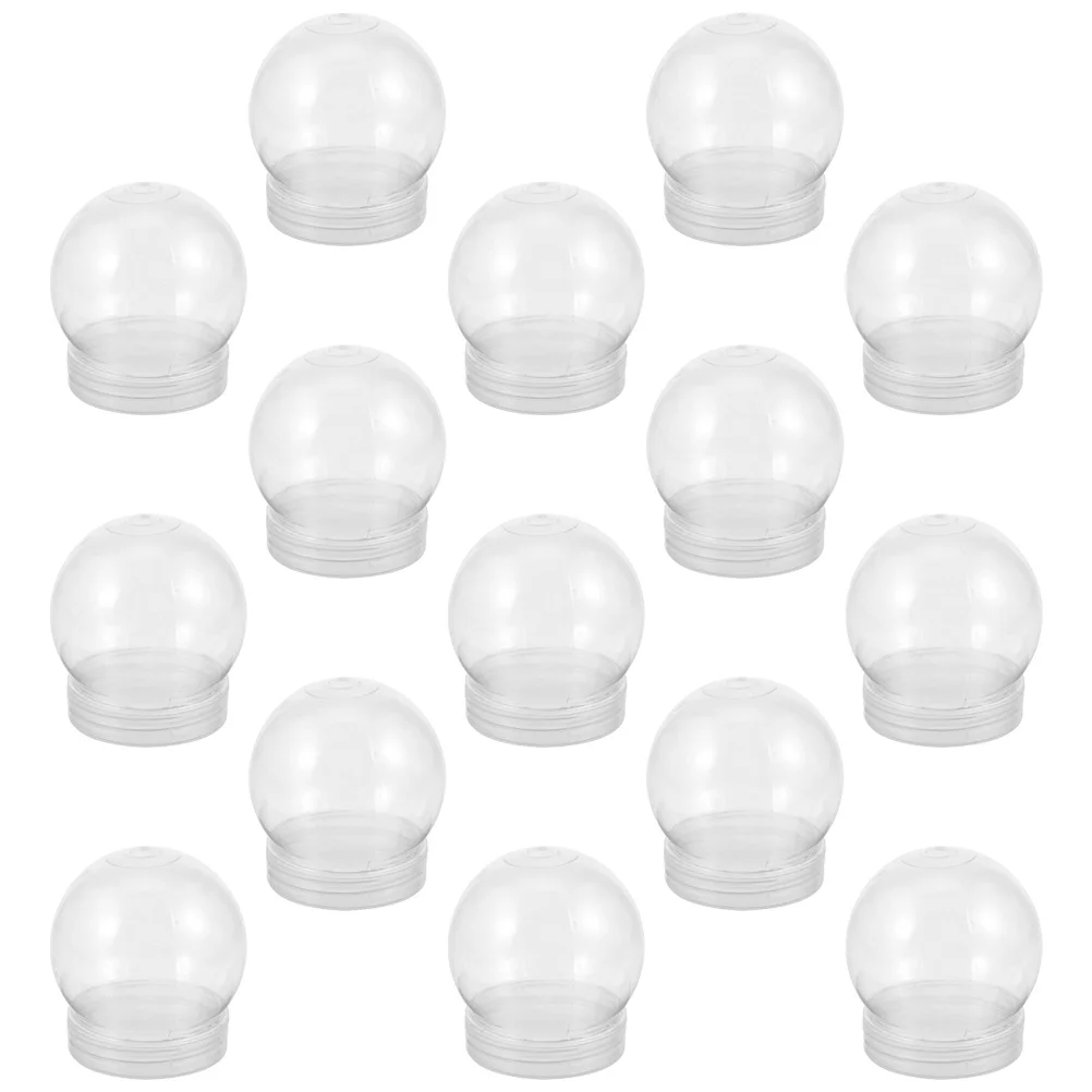 

15 Pcs Chewing Gum Machine DIY Snow Globe Child Fish Tank Decor Clear Plastic Kit