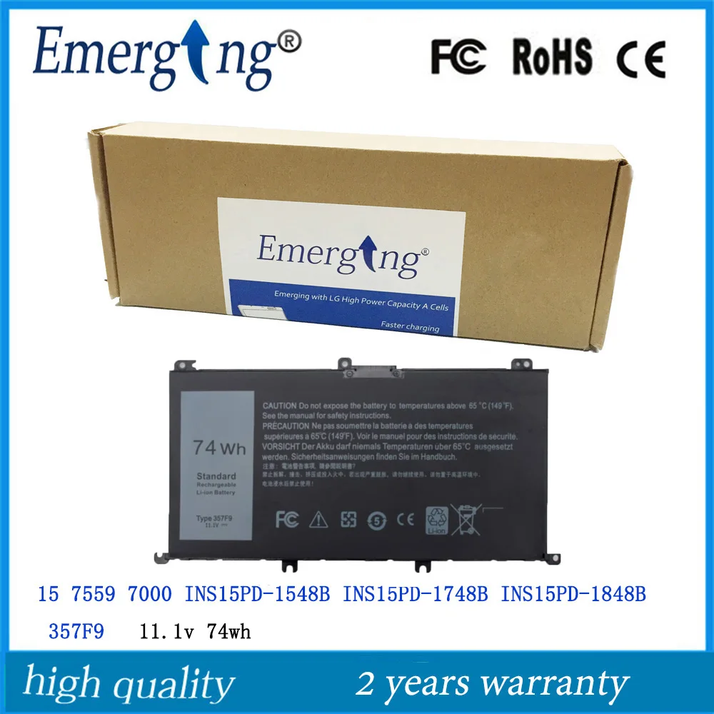 11.1V 74WH 357F9 Original Battery For Dell Inspiron 15- 7000 7559 7557 7566 7567 5576 INS15PD-1548B INS15PD-1748B